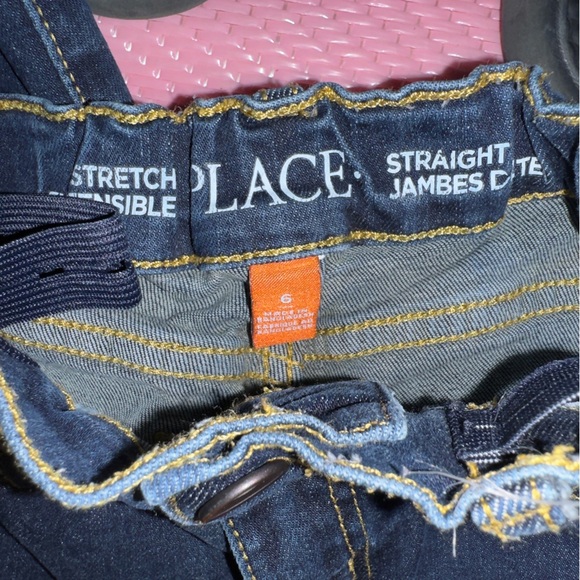 The Children’s Place Dark Blue Stretch Straight Jeans Boys Kid Size 6 - Picture 2 of 3